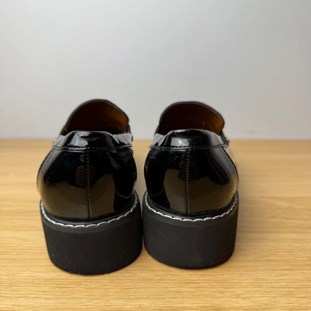 Franco Sarto Womens Cassandra Loafers 7.5 Dark Acedemia School Girl Grunge Goth